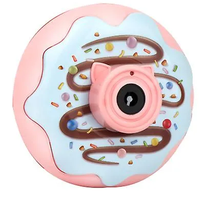 12.5*7*12.5cm green Bubble Blowing Toys Donut bubble machine electric light and music automatic bubble blowing camera children's toy AZ19244