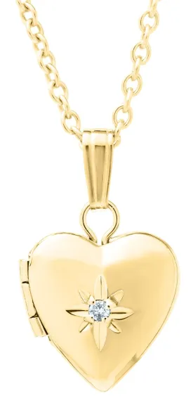 14K Gold Filled Children's Heart Locket Necklace