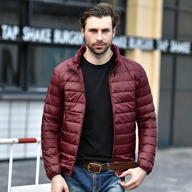 2017 New Men winter jacket men Ultra Light White Duck Down Jackets Casual Portable Winter Coat for Men Plus Size Down Parkas