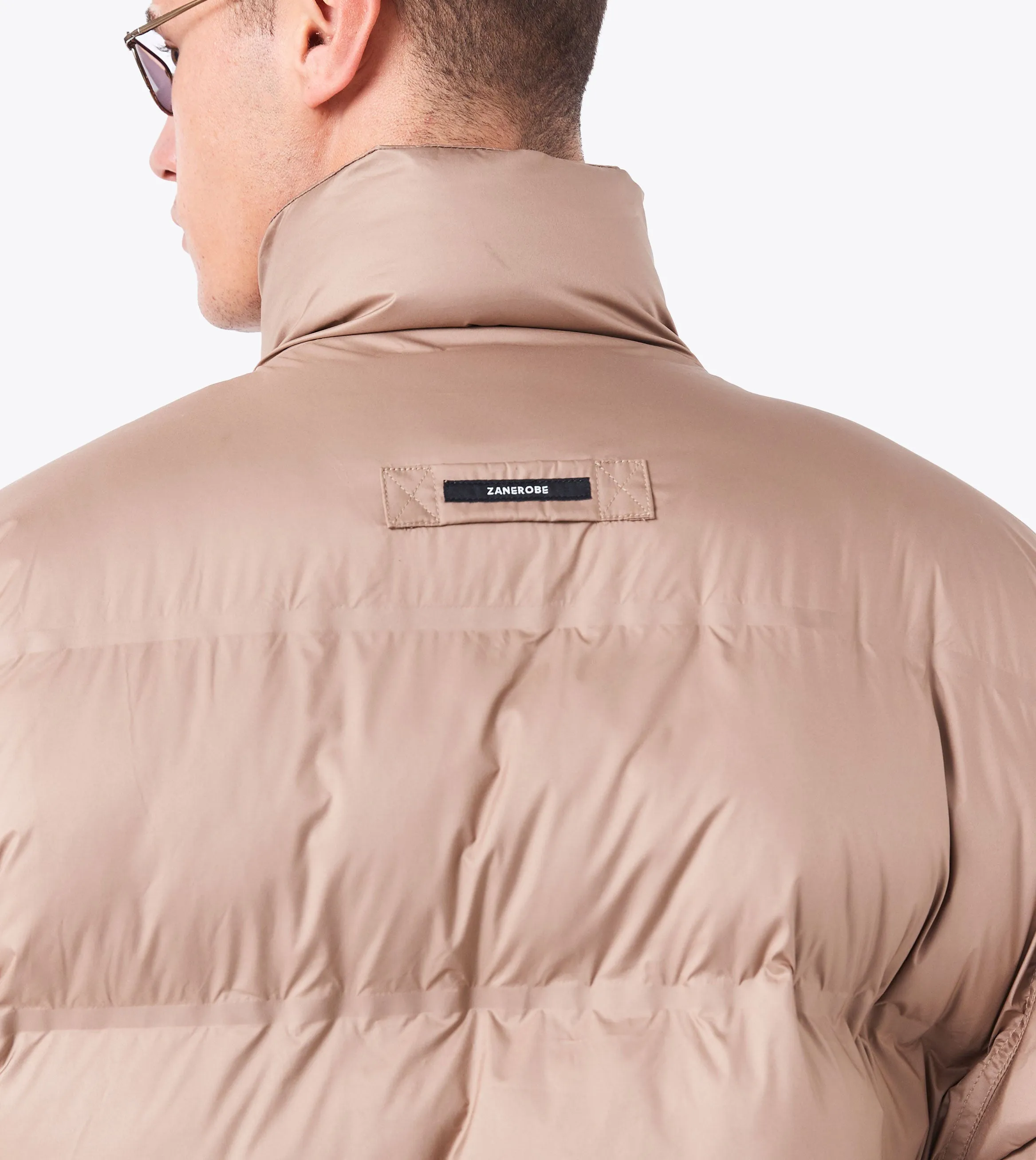 3/4 Puffer Jacket Dk Tan