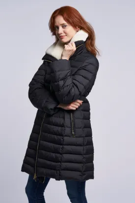 4281 Down coat shearling collar