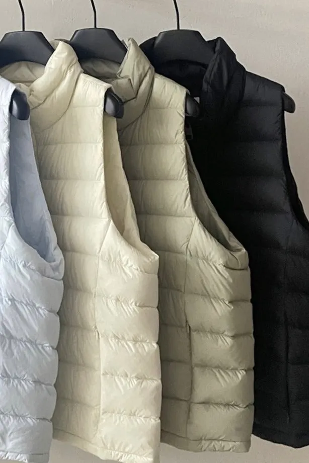 90% Duck down lightweight down vest | 4 color