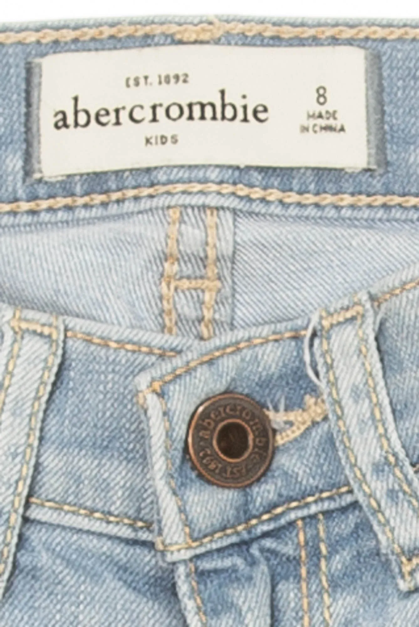 Abercrombie Kids - Light Wash Bermuda Shorts - 6X