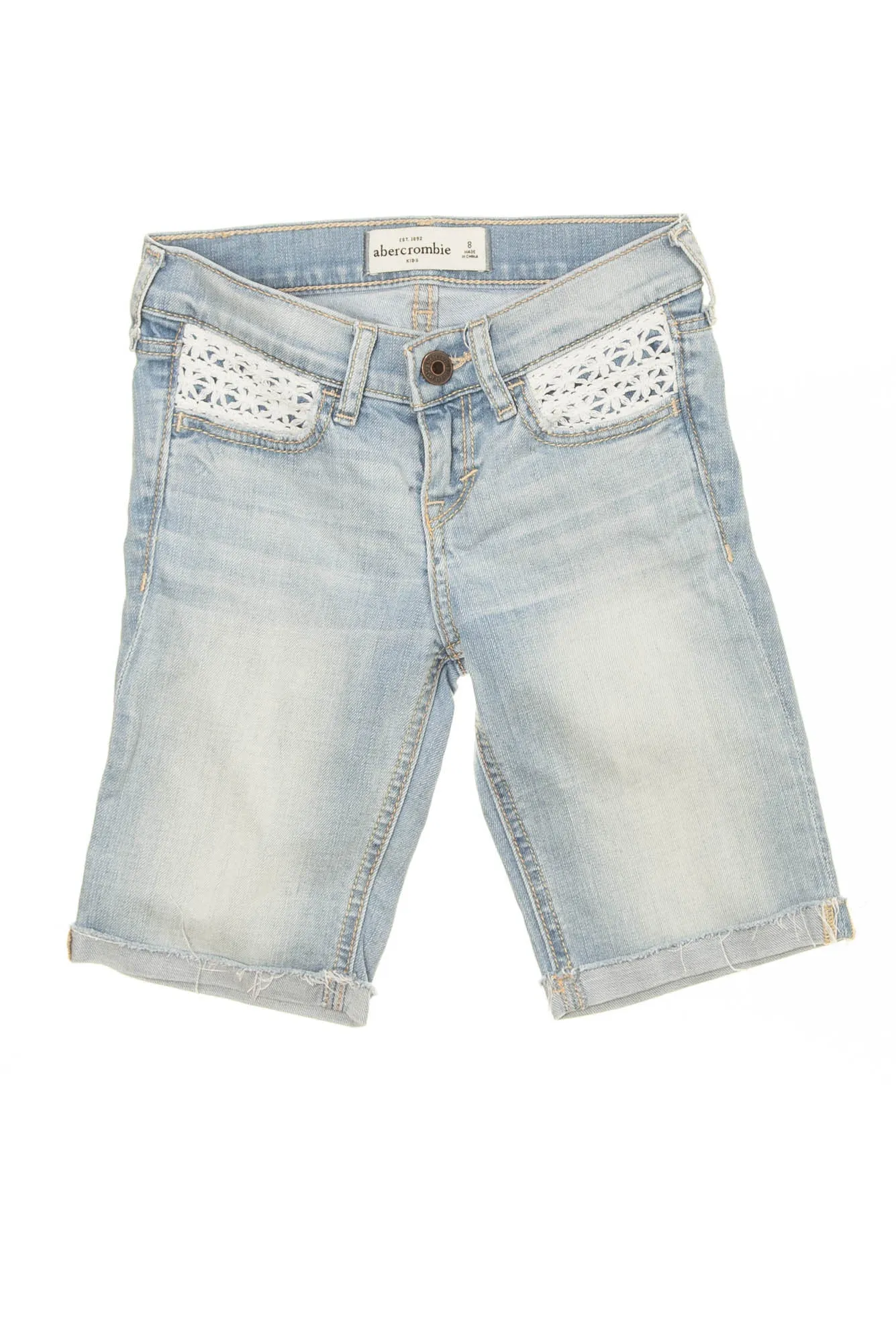 Abercrombie Kids - Light Wash Bermuda Shorts - 6X