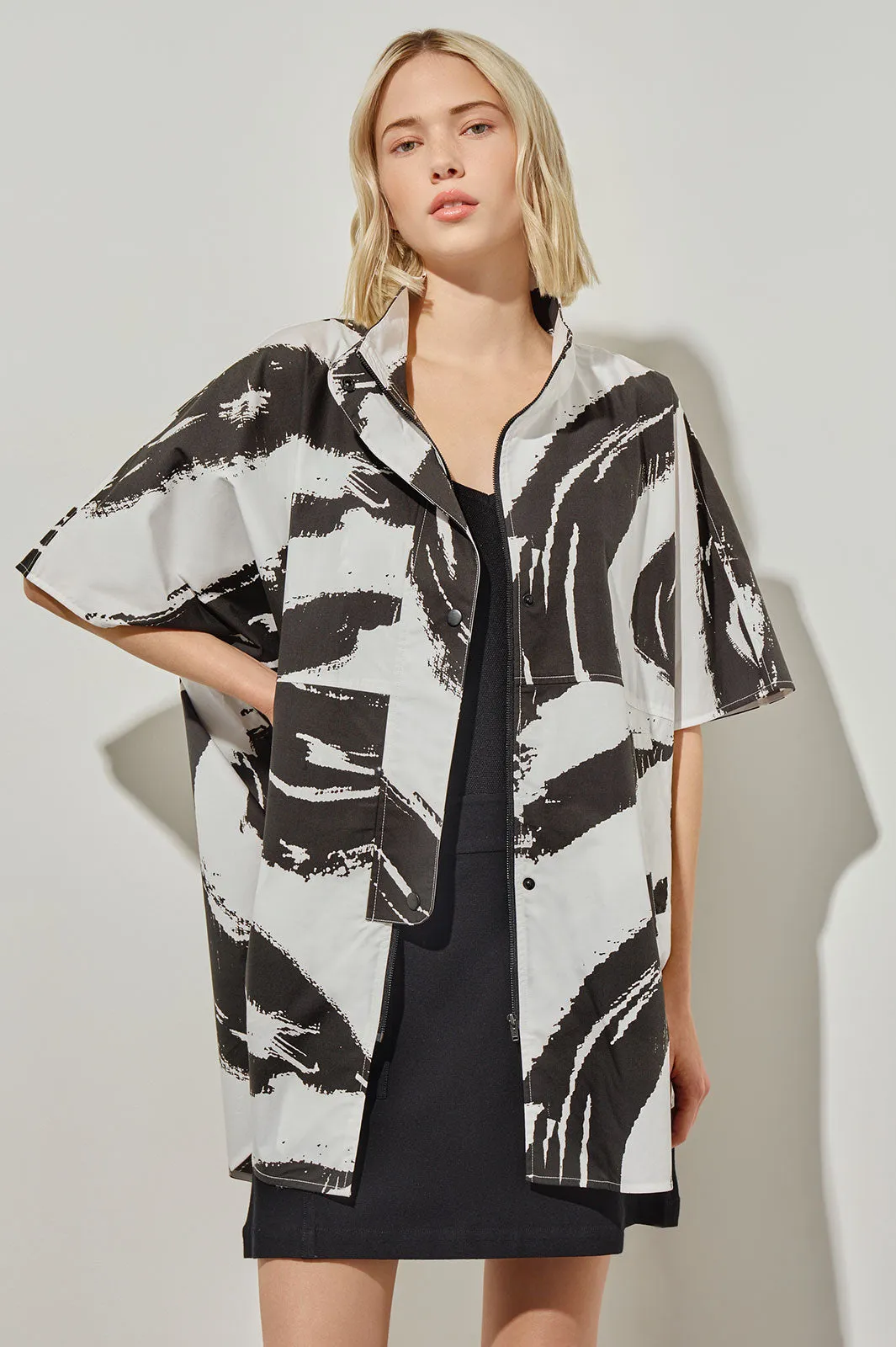 Abstract Dolman Sleeve Jacket - 100% Cotton