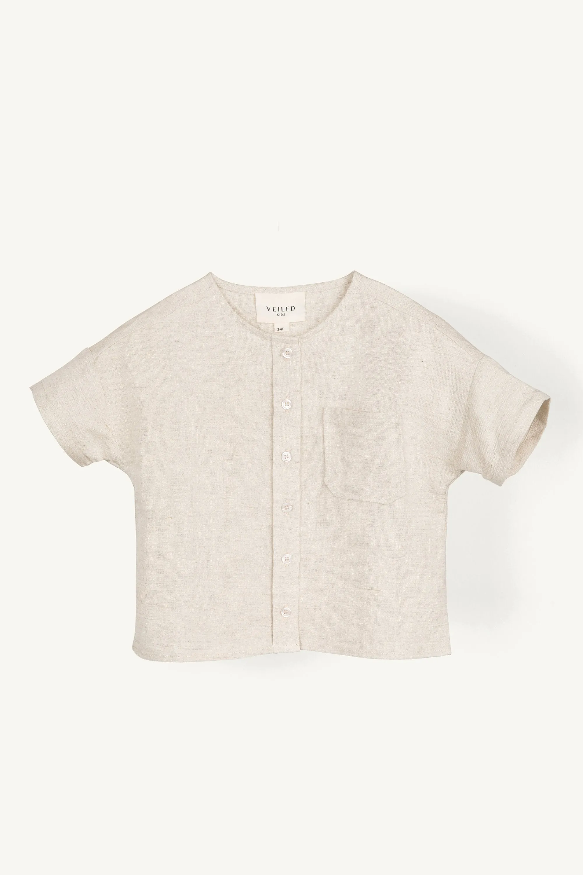 Adalila Linen Top & Pants Set - Oatmeal (Girls)