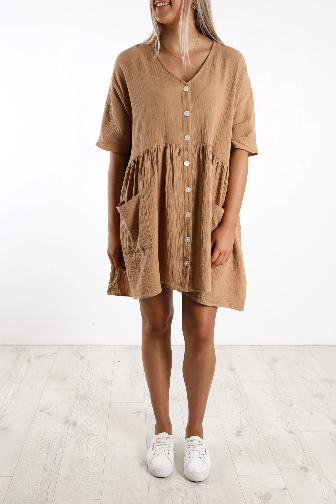 Adella Dress Tan