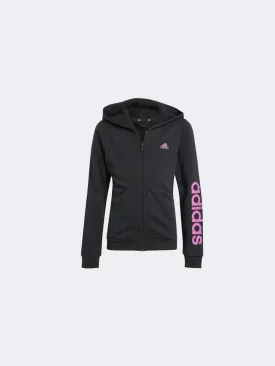 Adidas  Kids-Girls Sportswear Hoody Black/Purple