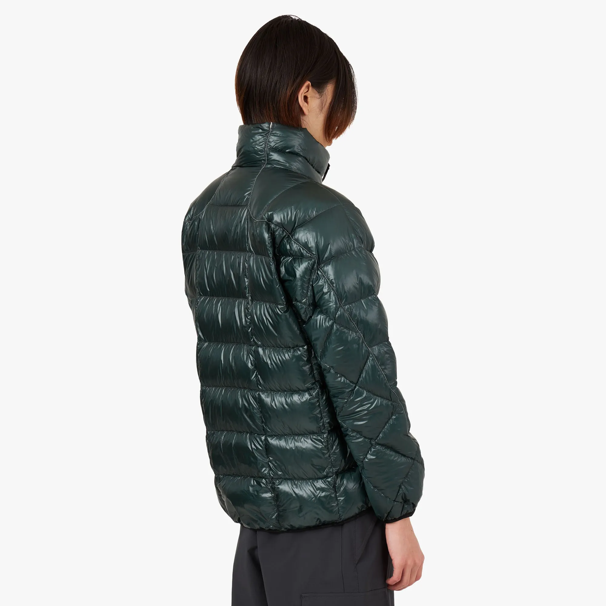 and wander Diamond Stitch Down Jacket / Green