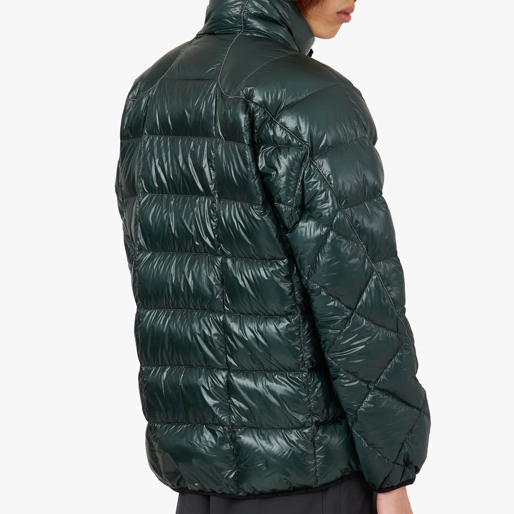 and wander Diamond Stitch Down Jacket / Green