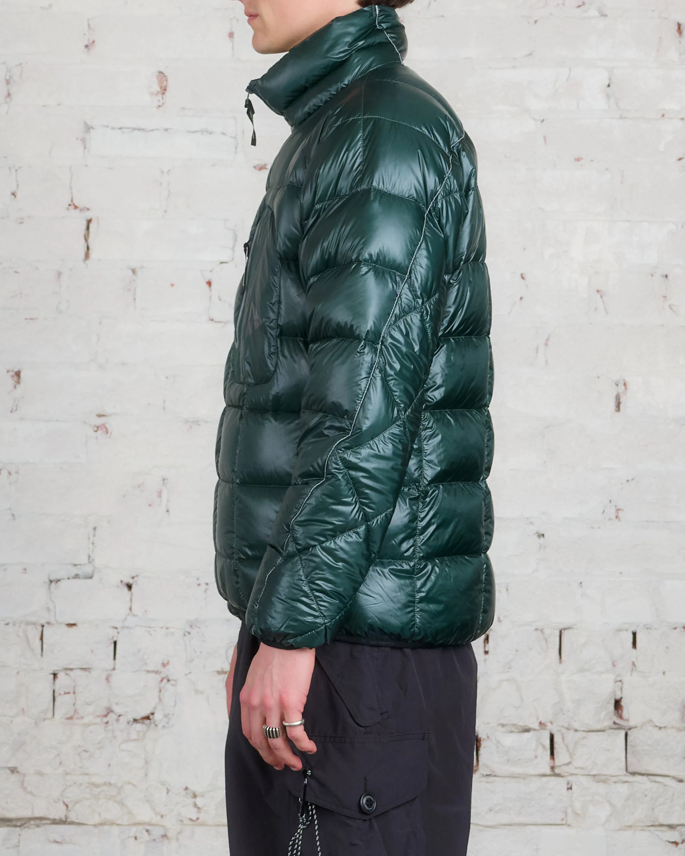 and wander Diamond Stitch Down Pertex Jacket Green