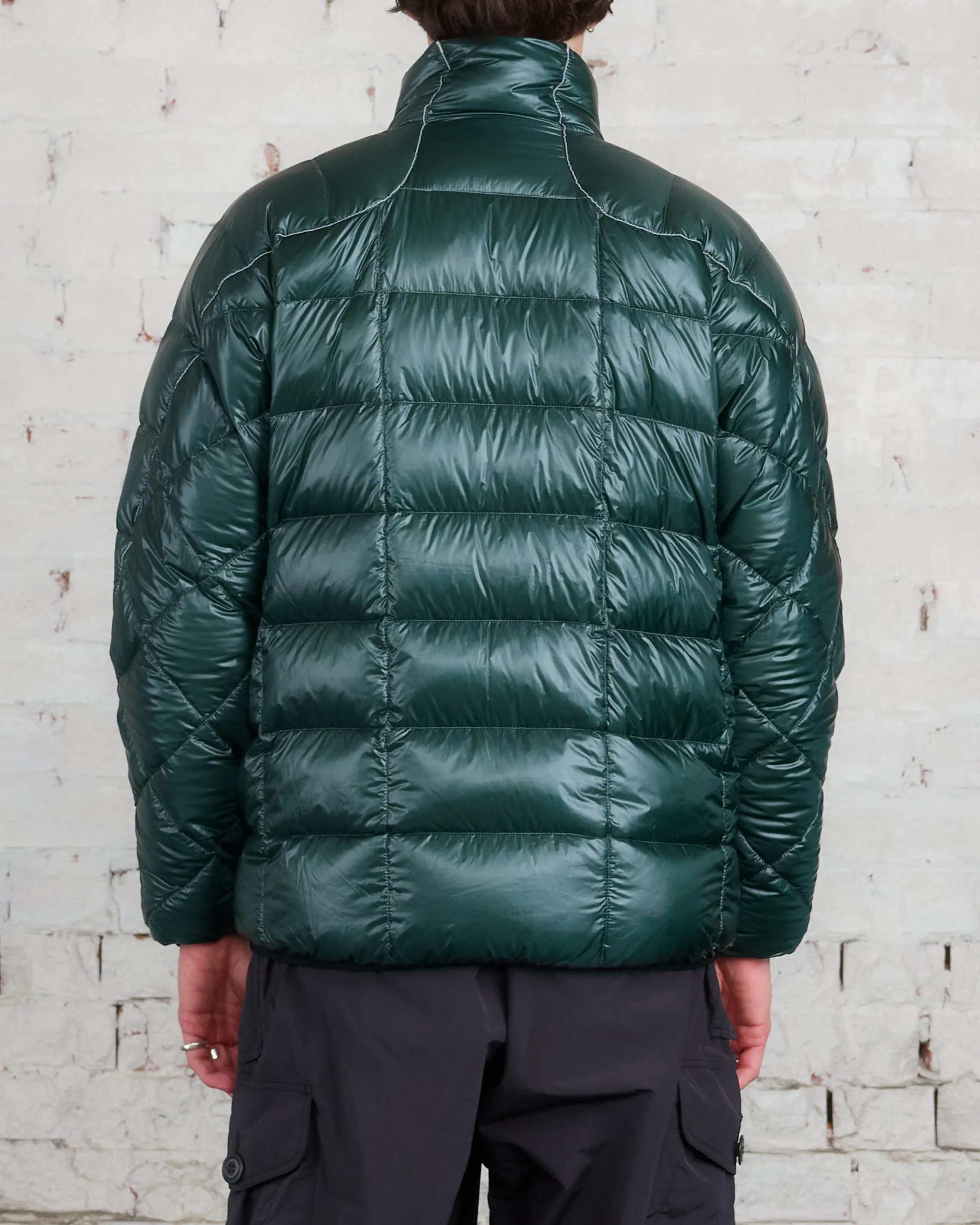 and wander Diamond Stitch Down Pertex Jacket Green