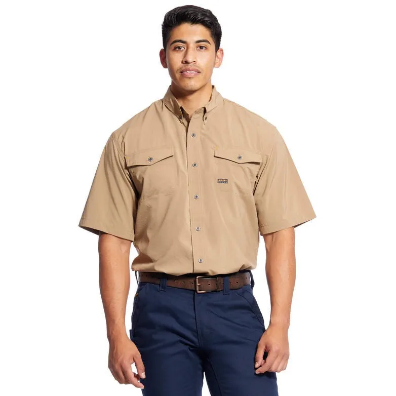 Ariat Men's Rebar Made Tough VentTEK Work Shirt- Khaki