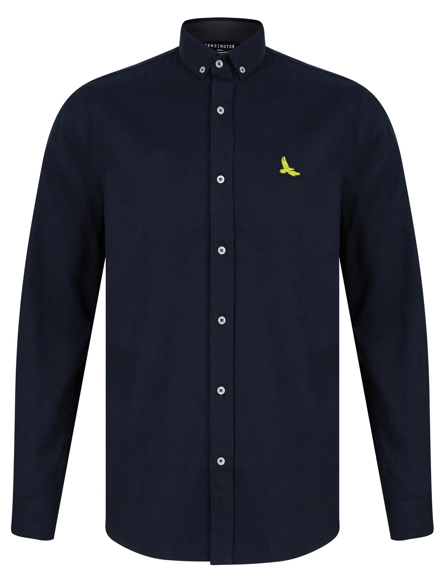 Ashbourne Cotton Twill Long Sleeve Shirt in Sky Captain Navy - Kensington Eastside