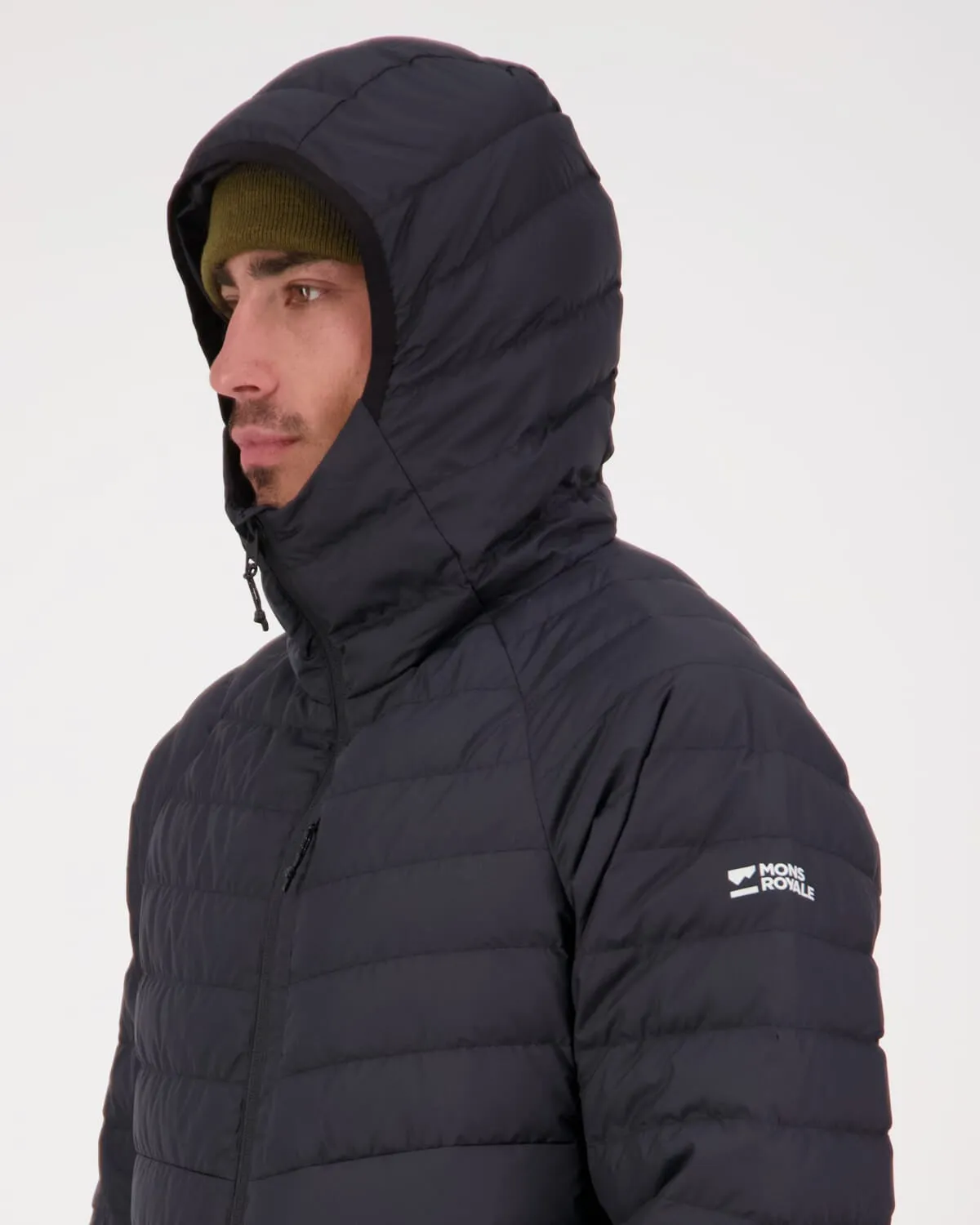 Atmos Wool x Down Insulated Hood - Black