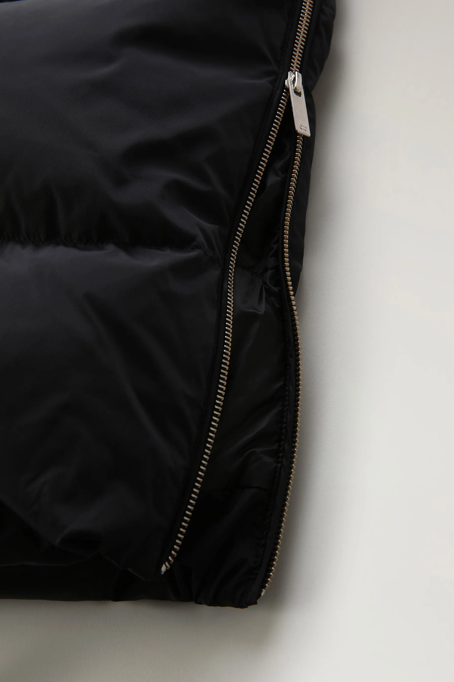 Aurora Long Parka in Stretch Nylon Black