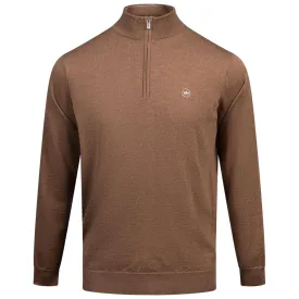 Autumn Crest Quarter Zip Knit British Tan - AW24