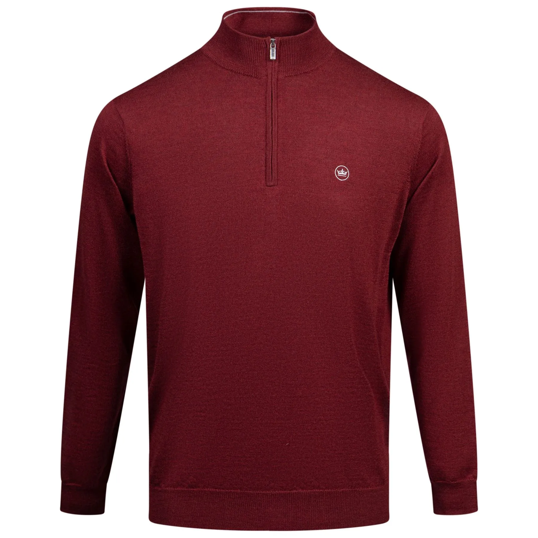 Autumn Crest Quarter Zip Knit Celosia Red - AW24