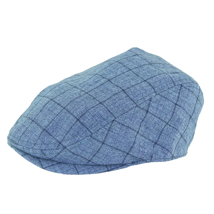 Avenel Check Summer Ivy Cap - Blue