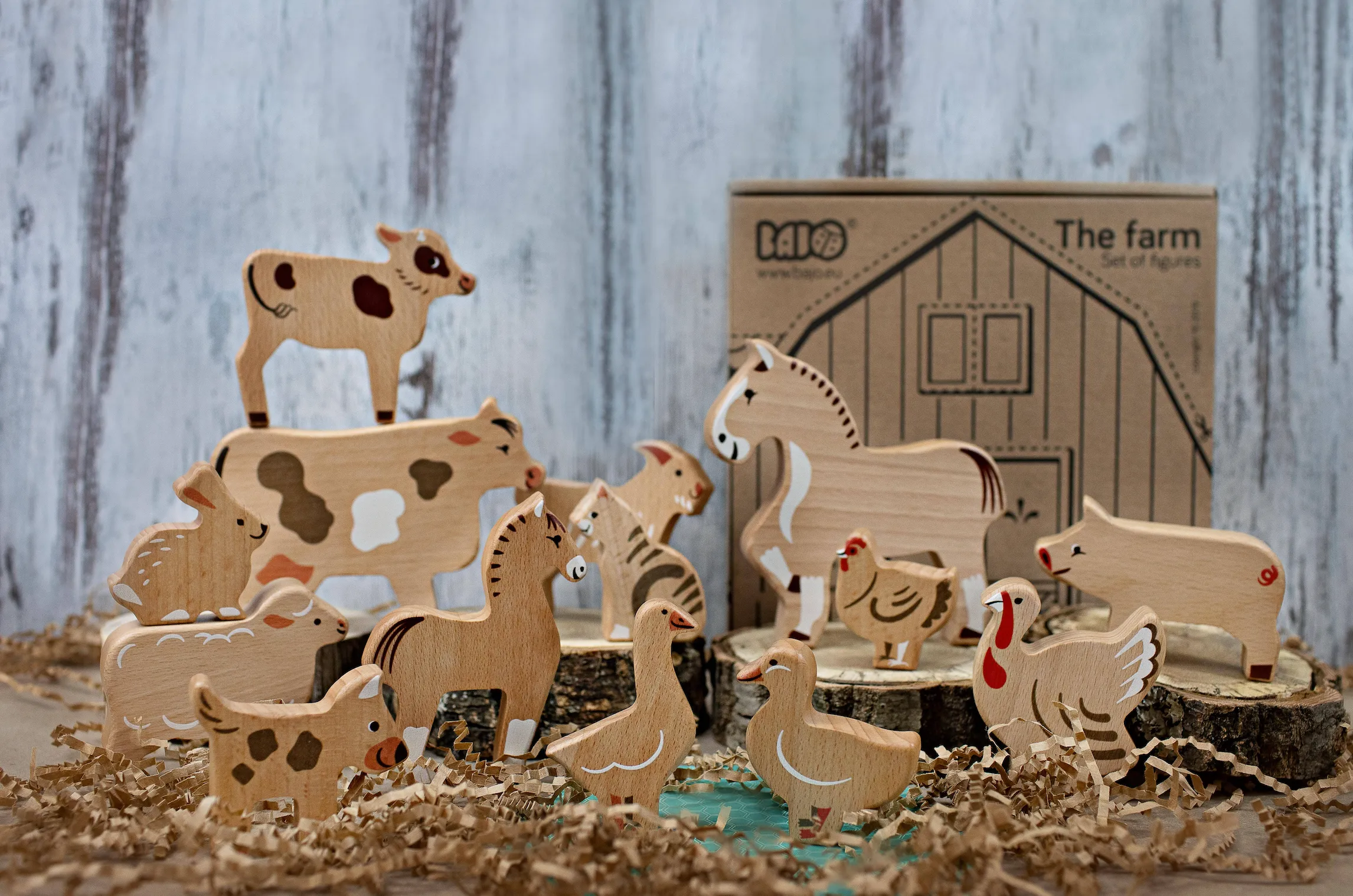 Bajo Toys | Wooden Farm Animal Set