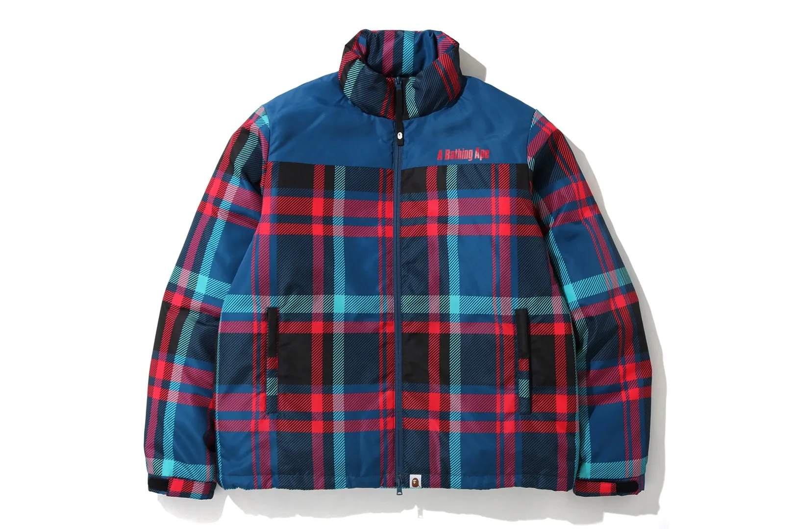 BAPE CHECK DOWN JACKET