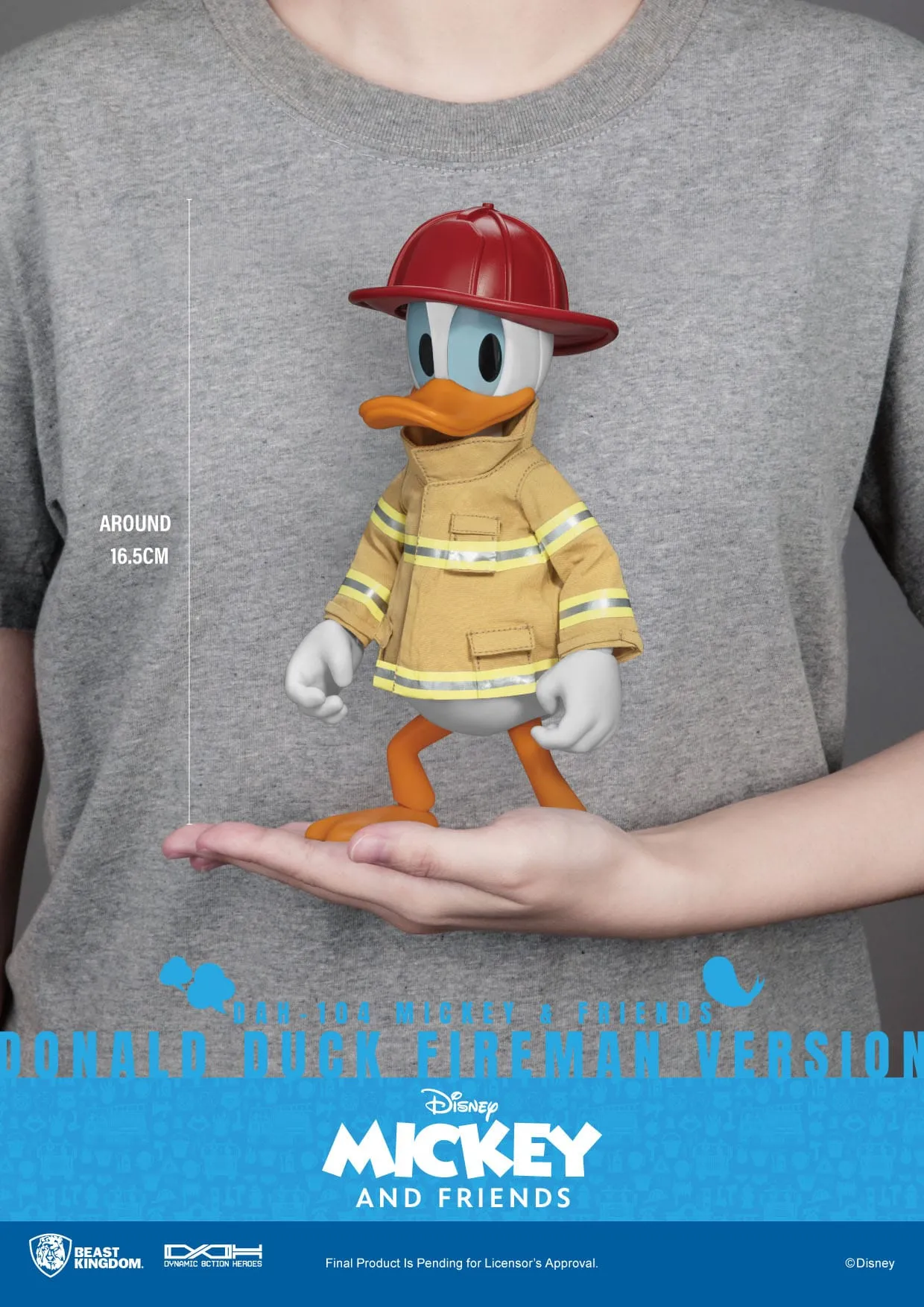 Beast Kingdom Mickey & Friends Dynamic 8ction Heroes Donald Duck Fireman Version 1/9 Action Figure