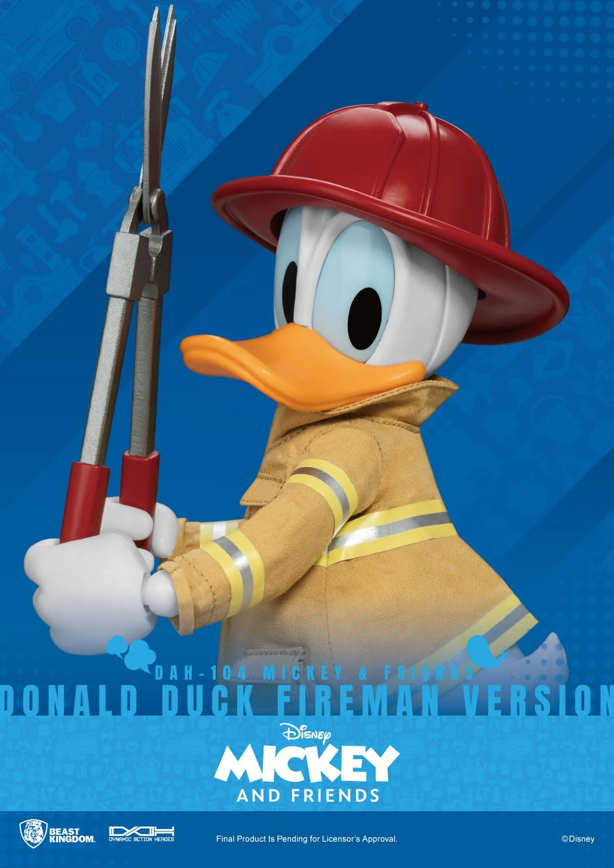 Beast Kingdom Mickey & Friends Dynamic 8ction Heroes Donald Duck Fireman Version 1/9 Action Figure