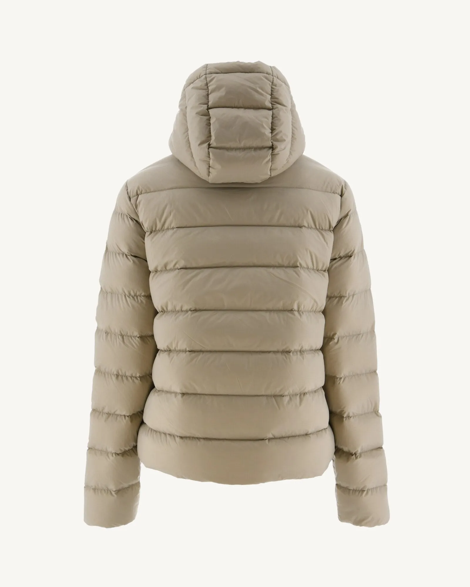 Beige Jane straight hooded puffer jacket