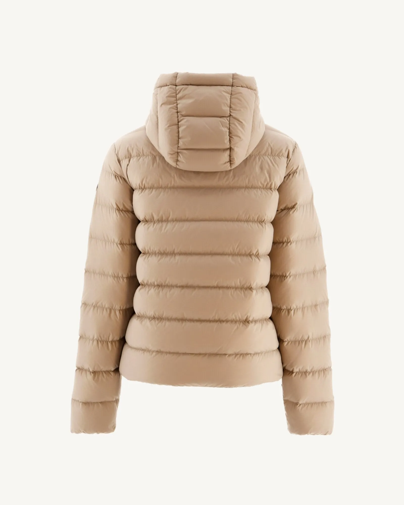 Beige Jane straight hooded puffer jacket