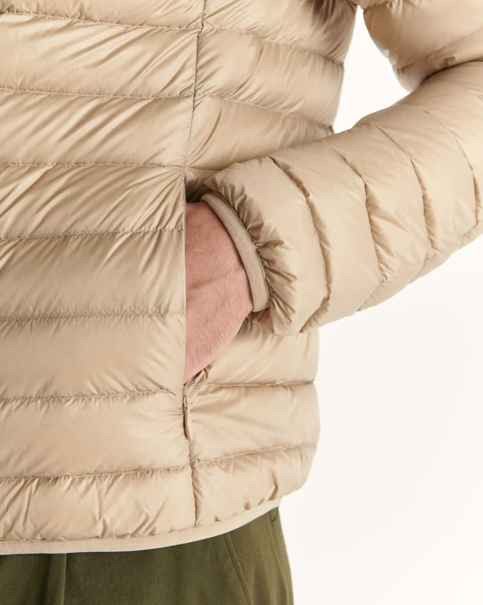 Beige Lightweight down jacket Mat