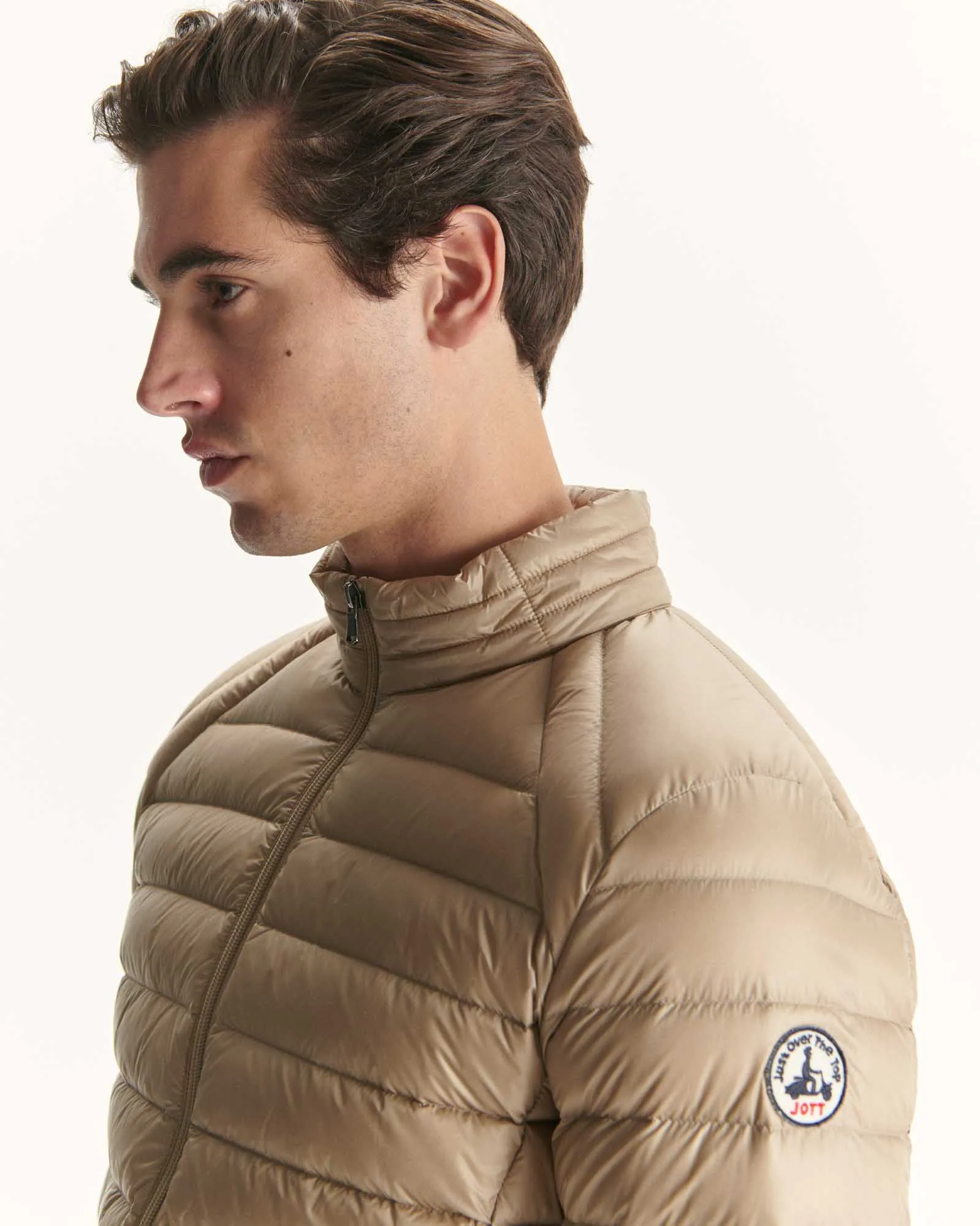 Beige Lightweight down jacket Mat