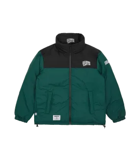 BILLIONAIRE BOYS CLUB X FIRST DOWN REVERSIBLE BUBBLE DOWN JACKET - GREEN