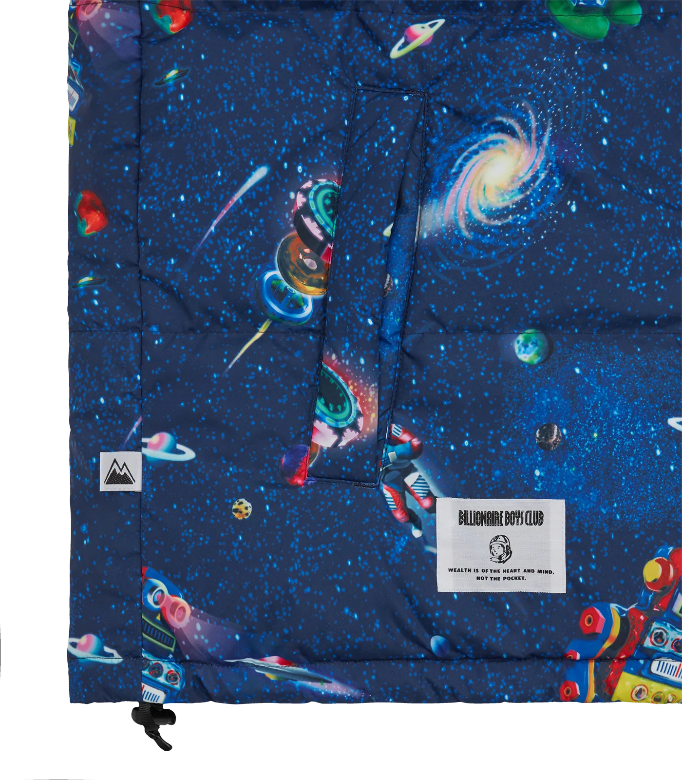 BILLIONAIRE BOYS CLUB X FIRST DOWN REVERSIBLE BUBBLE DOWN JACKET - NAVY