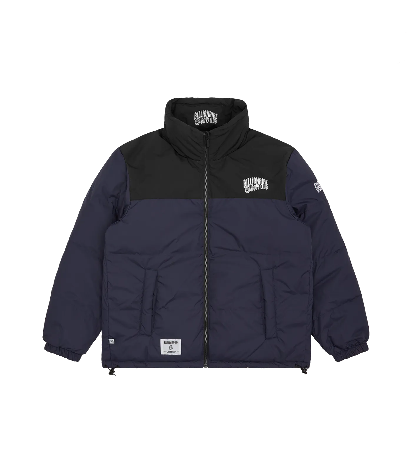 BILLIONAIRE BOYS CLUB X FIRST DOWN REVERSIBLE BUBBLE DOWN JACKET - NAVY