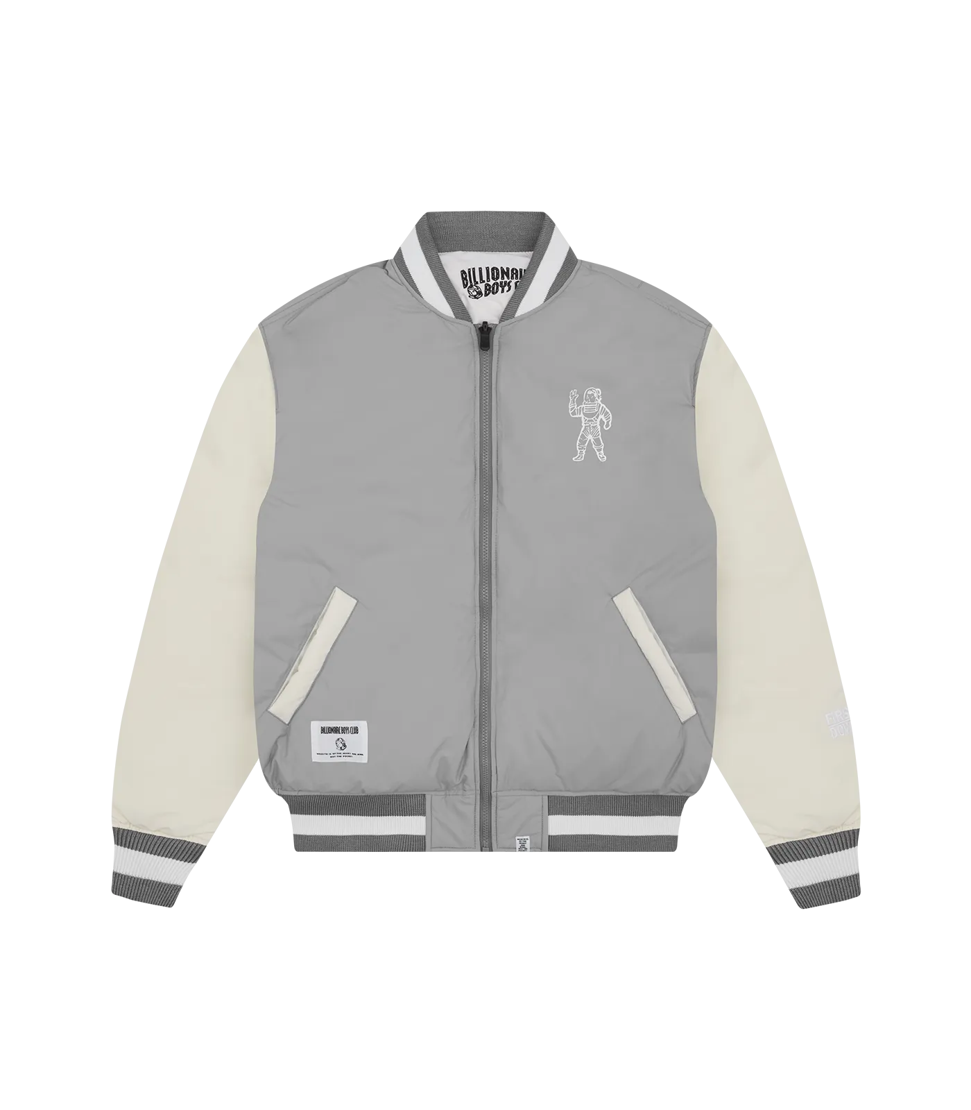 BILLIONAIRE BOYS CLUB x FIRST DOWN REVERSIBLE MA-1 - GREY/PINK