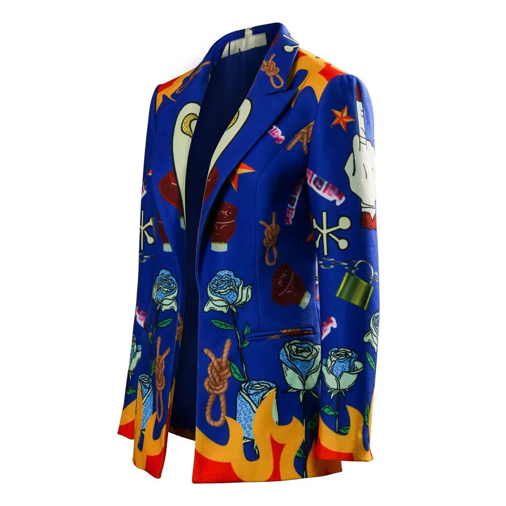 Birds of Prey Harley Quinn Blue Blazer Jacket