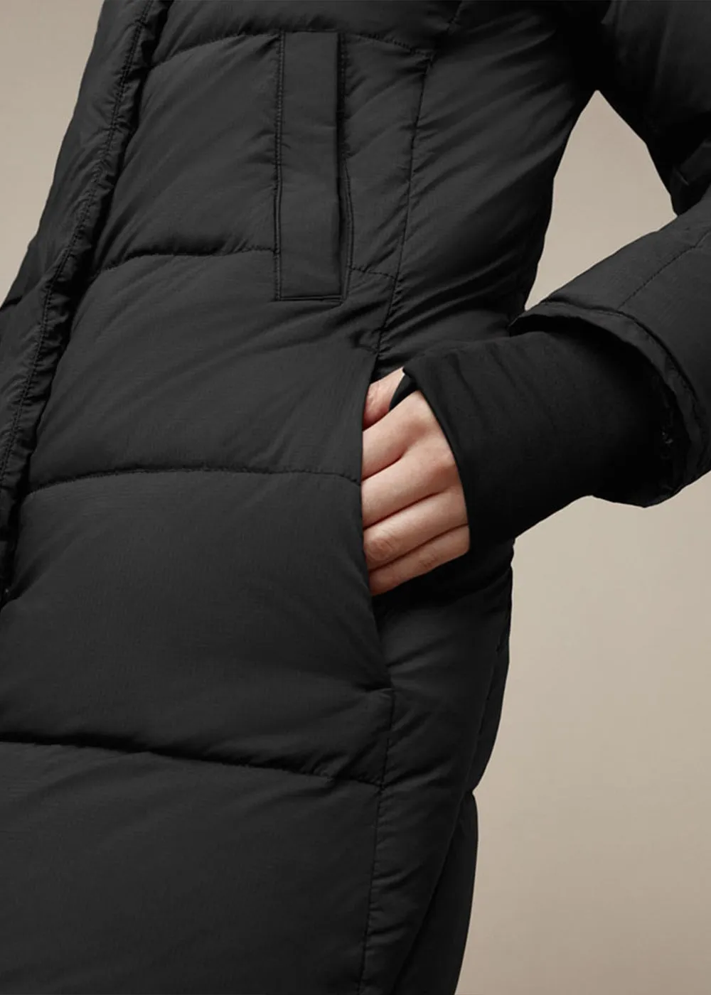 Black Alliston Down Coat (Fusion Fit)