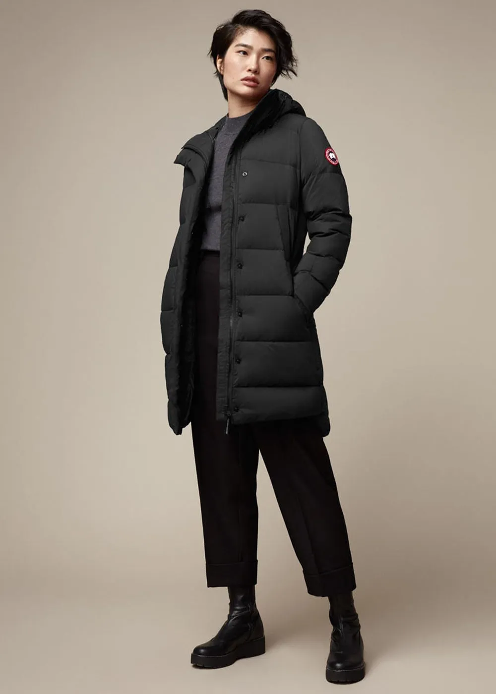 Black Alliston Down Coat (Fusion Fit)