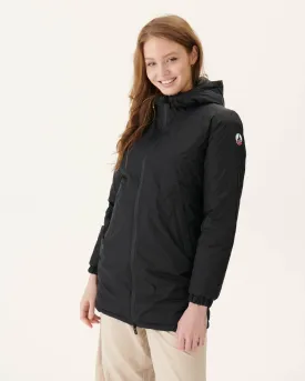 Black Roma long reversible puffer jacket