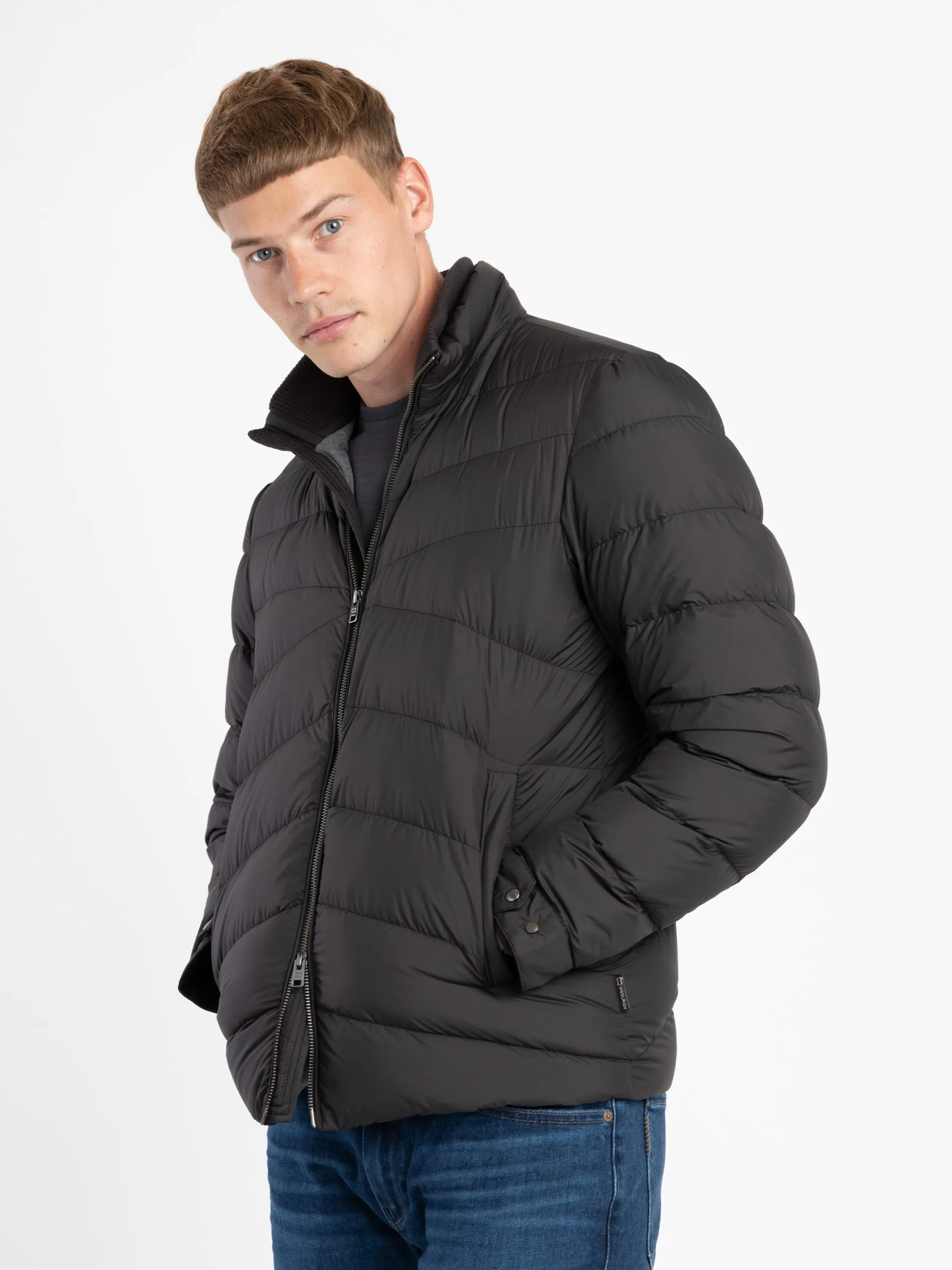 Black Sundance Padded Microfiber Jacket