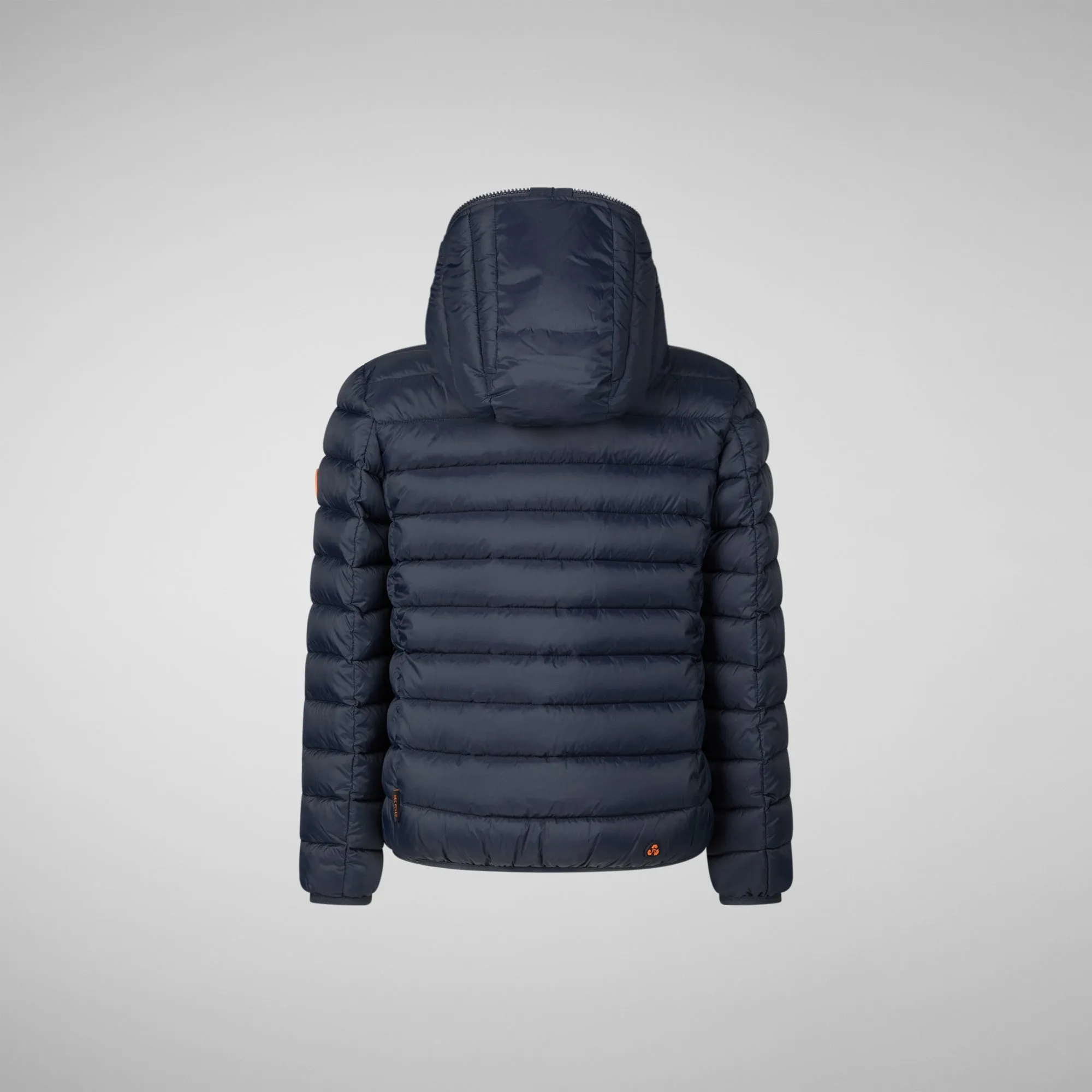 Boys' animal free puffer jacket with teddy linin Finnegan in blue black