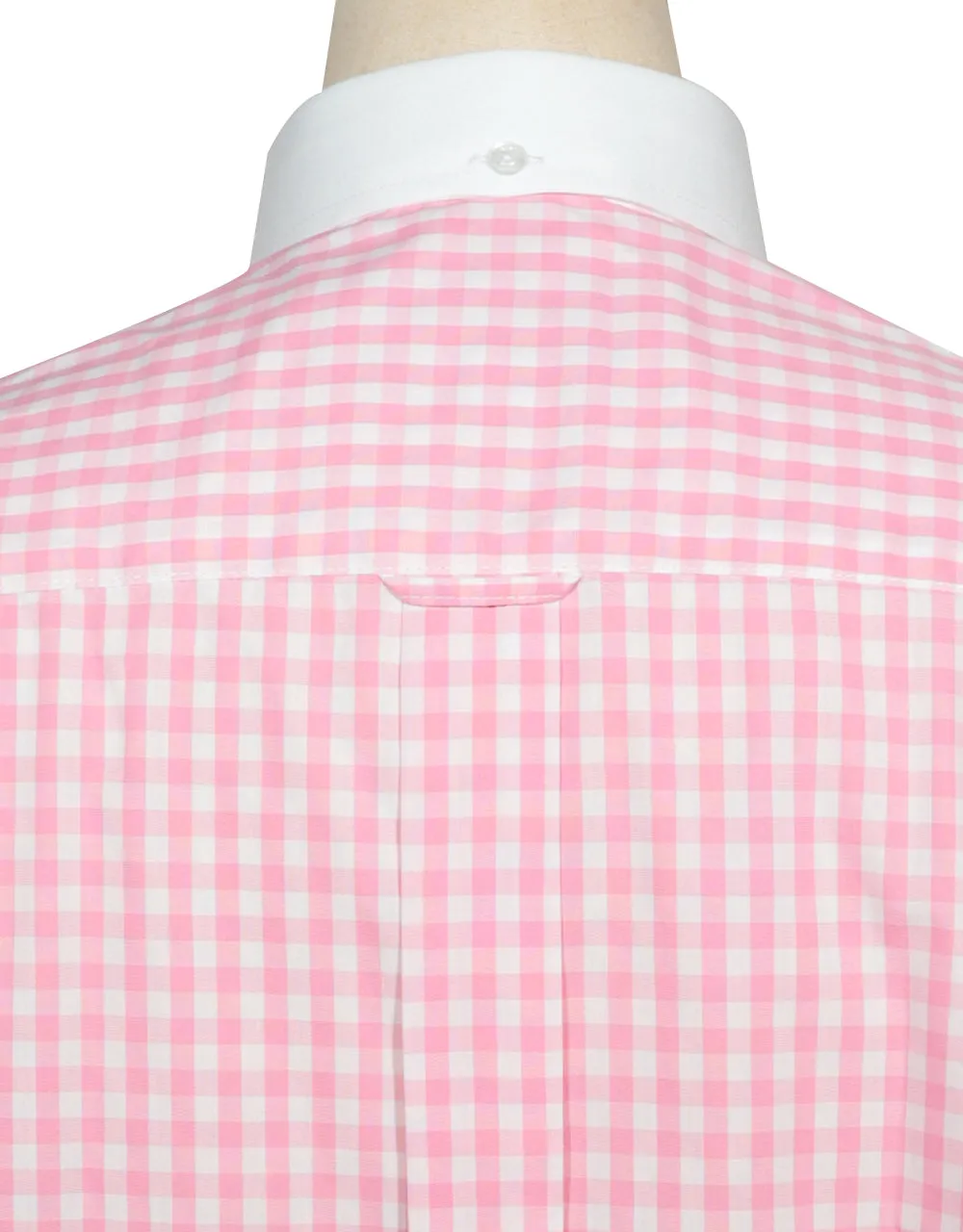 Button Down Shirt -  Pink Gingham Check Shirt