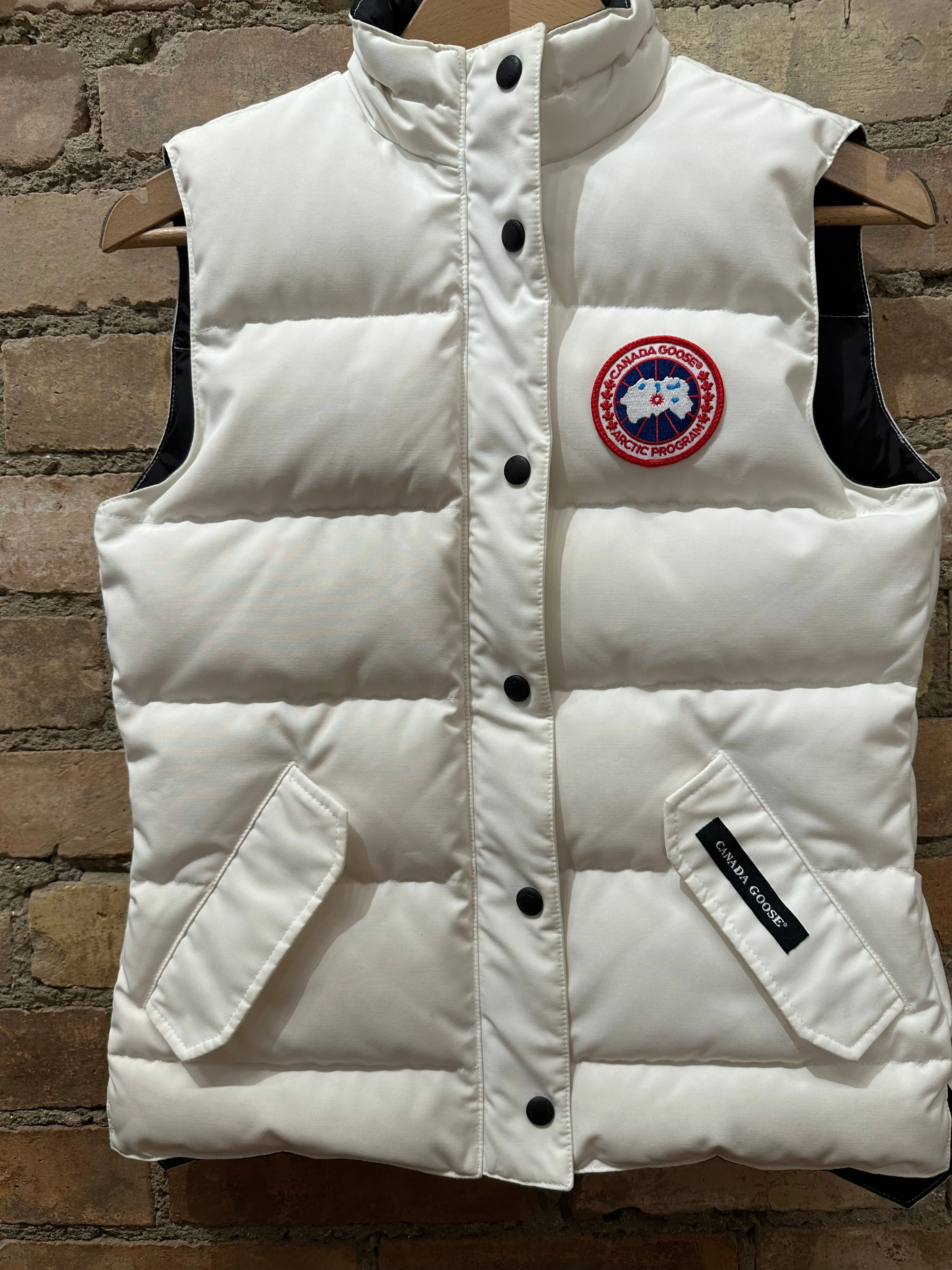 Canada Goose White Down & Feather Gillet - Size Small