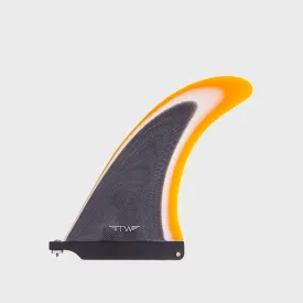 Captain Fin Tyler Warren Raked Mid Length Fin - 8" - Black/White/Gold