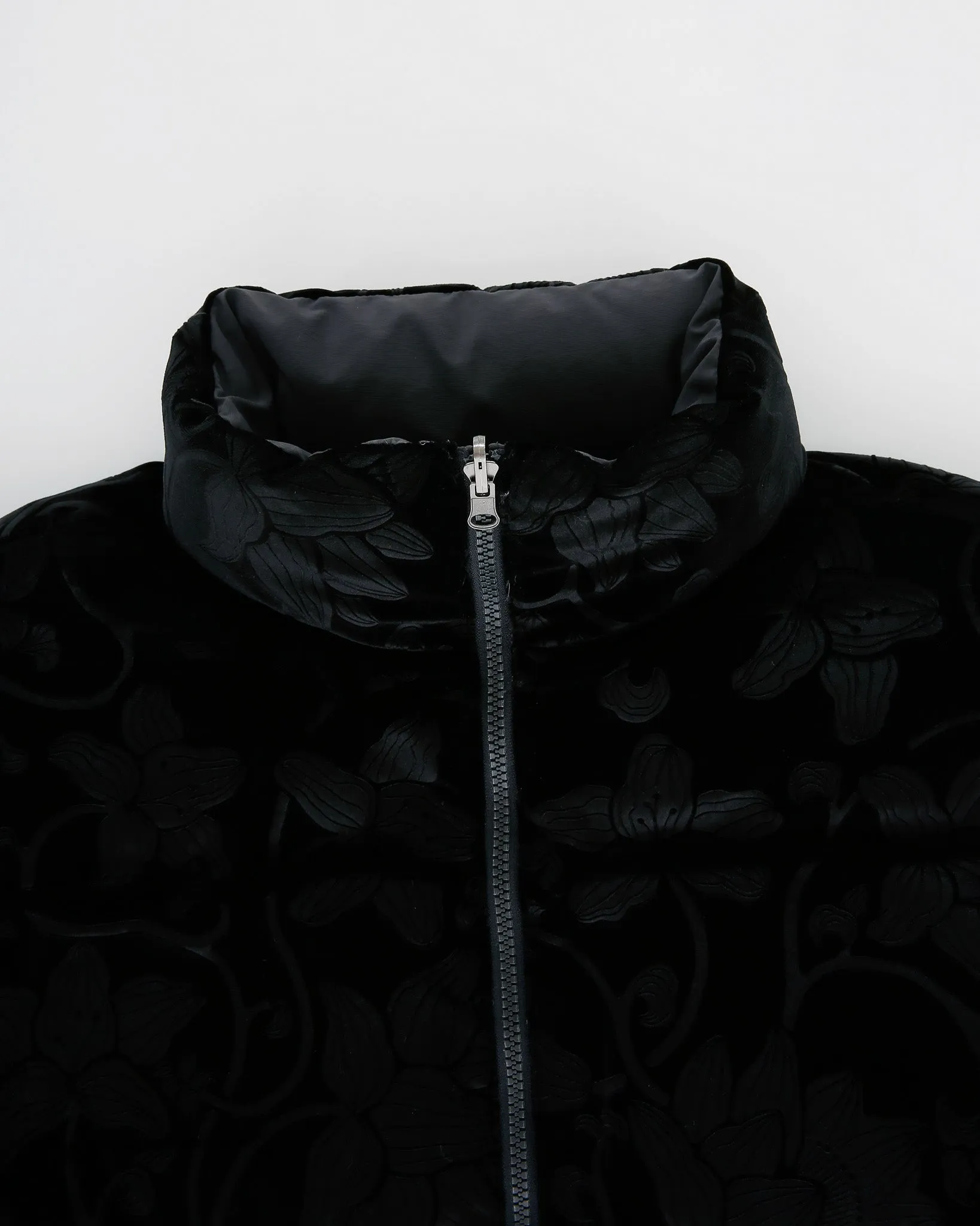 Charcoal Burnout Pottery Puffer Jacket