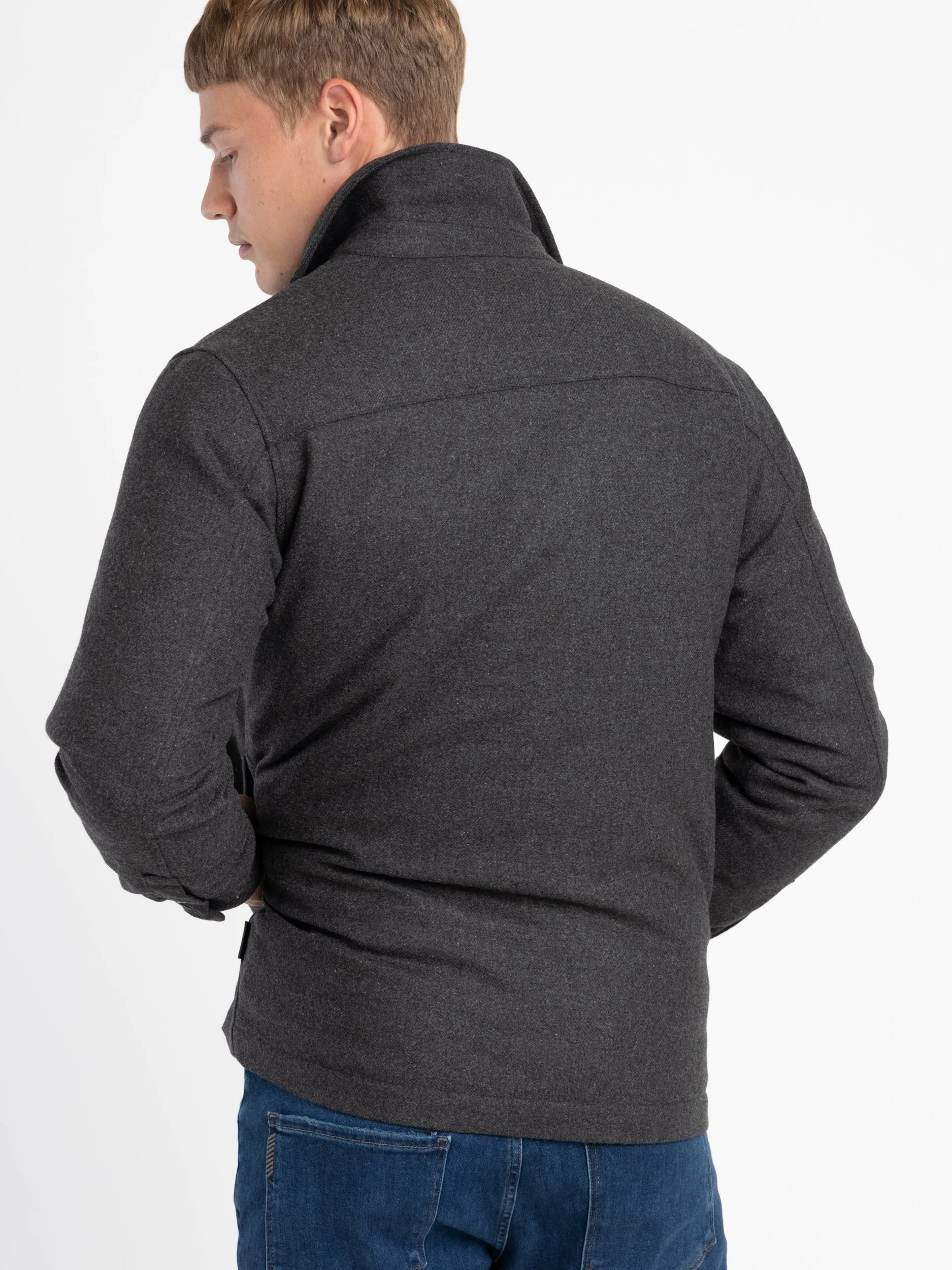 Charcoal Grey Alaskan Wool Overshirt