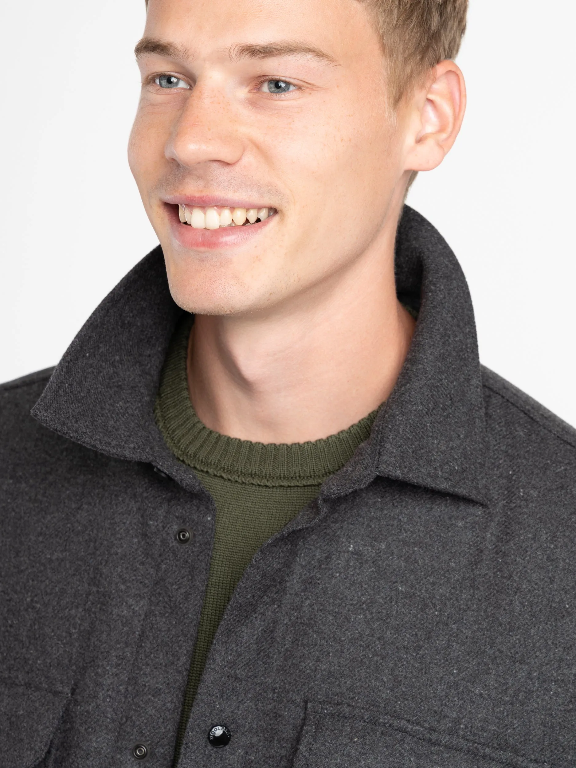 Charcoal Grey Alaskan Wool Overshirt