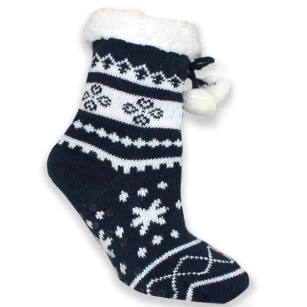 Children's Sherpa Christmas Slipper Socks