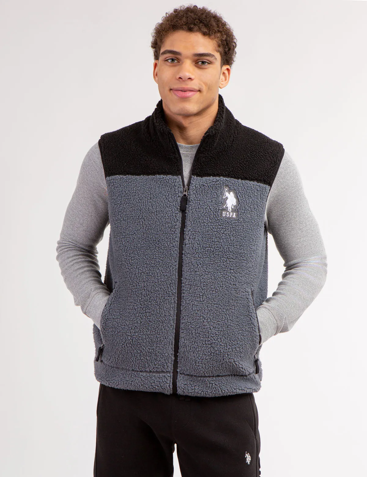 COLORBLOCK SHERPA VEST