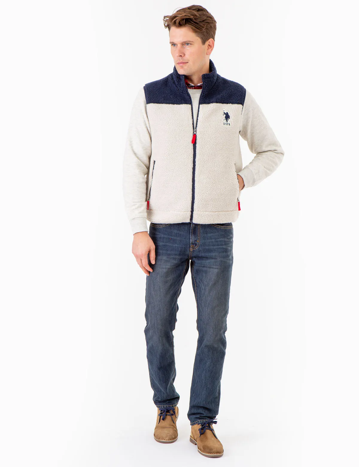 COLORBLOCK SHERPA VEST